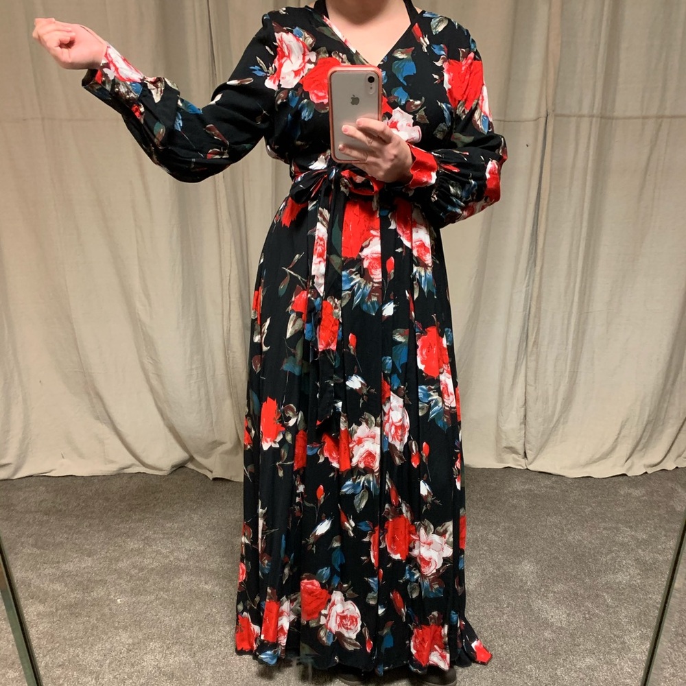 Jodifl maxi floral long sleeve dress